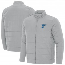 St. Louis Blues Antigua Gray Swelter Full-Zip Jacket