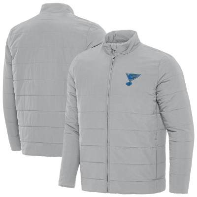 St. Louis Blues Antigua Gray Swelter Full-Zip Jacket