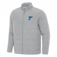 St. Louis Blues Antigua Gray Swelter Full-Zip Jacket