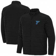 St. Louis Blues Antigua Black Swelter Full-Zip Jacket