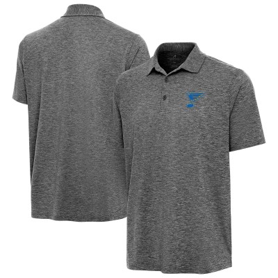 St. Louis Blues Antigua Heather Black Par 3 Polo