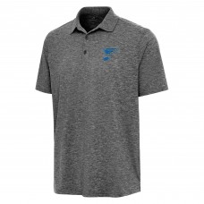 St. Louis Blues Antigua Heather Black Par 3 Polo