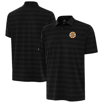 Поло Boston Bruins Antigua Black Tunnel