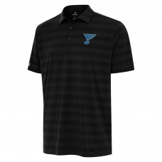 St. Louis Blues Antigua Black Tunnel Polo