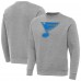 St. Louis Blues Antigua Heather Gray Victory Tall Pullover Sweatshirt
