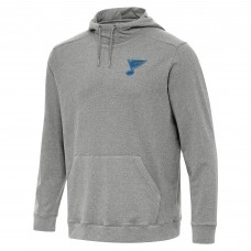 St. Louis Blues Antigua Heather Black Cloud Pullover Hoodie