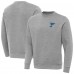 St. Louis Blues Antigua Heather Gray Victory Pullover Sweatshirt