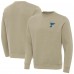 St. Louis Blues Antigua Khaki Victory Pullover Sweatshirt