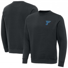 St. Louis Blues Antigua Charcoal Victory Pullover Sweatshirt