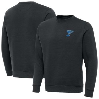 St. Louis Blues Antigua Charcoal Victory Pullover Sweatshirt