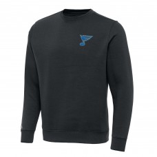 St. Louis Blues Antigua Charcoal Victory Pullover Sweatshirt