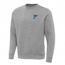 St. Louis Blues Antigua Heather Gray Victory Tall Pullover Sweatshirt