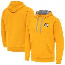 Boston Bruins Antigua Gold Victory Pullover Hoodie