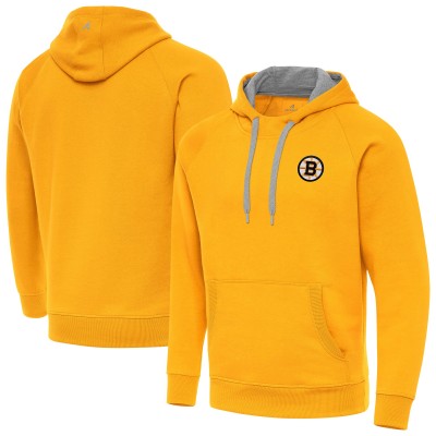 Boston Bruins Antigua Gold Victory Pullover Hoodie