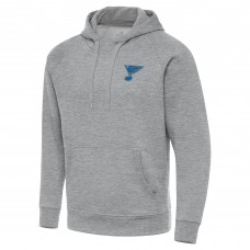 St. Louis Blues Antigua Heather Gray Victory Tall Pullover Hoodie