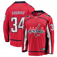 Джерси Washington Capitals Justin Sourdif Fanatics Red Home Breakaway