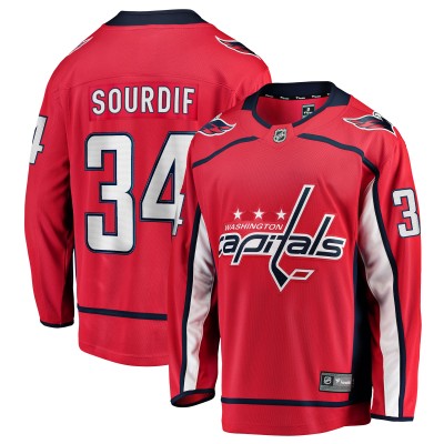 Джерси Washington Capitals Justin Sourdif Fanatics Red Home Breakaway