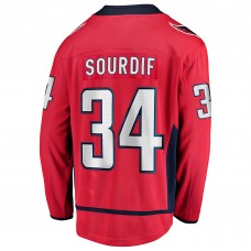 Джерси Washington Capitals Justin Sourdif Fanatics Red Home Breakaway