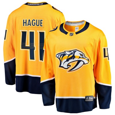 Джерси Nashville Predators Nicolas Hague Fanatics Gold Home Breakaway