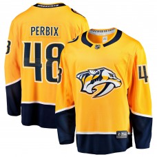 Джерси Nashville Predators Nick Perbix Fanatics Gold Home Breakaway