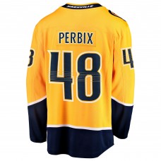 Джерси Nashville Predators Nick Perbix Fanatics Gold Home Breakaway