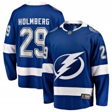 Джерси Tampa Bay Lightning Pontus Holmberg Fanatics Blue Home Breakaway