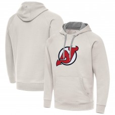Толстовка New Jersey Devils Antigua Cream Big Logo Victory