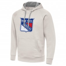 Толстовка New York Rangers Antigua Cream Big Logo Victory Толстовка New York Rangers Antigua Cream Big Logo Victory