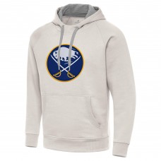 Buffalo Sabres Antigua Cream Big Logo Victory Pullover Hoodie