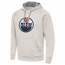 Толстовка Edmonton Oilers Antigua Cream Big Logo Victory