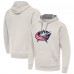 Columbus Blue Jackets Antigua Cream Big Logo Victory Pullover Hoodie