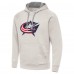 Columbus Blue Jackets Antigua Cream Big Logo Victory Pullover Hoodie