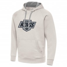 Los Angeles Kings Antigua Cream Big Logo Victory Pullover Hoodie