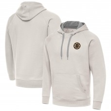 Boston Bruins Antigua Cream Victory Pullover Hoodie
