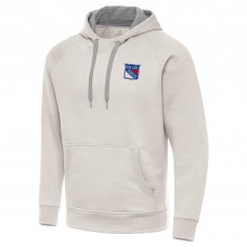 New York Rangers Antigua Cream Victory Pullover Hoodie
