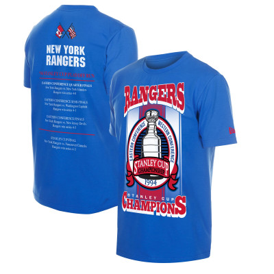 Футболка New York Rangers New Era Blue Stanley Cup Trophy Graphic