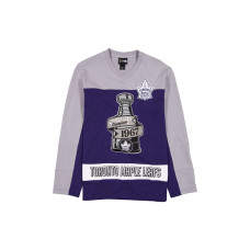 Джерси Toronto Maple Leafs New Era Stanley Cup Champions Long-Sleeve Hockey Shirt - Navy/Gray