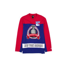 Джерси New York Rangers New Era Blue/Red Stanley Cup Champions Long-Sleeve Hockey Shirt Джерси New York Rangers New Era Blue/Red Stanley Cup Champions Long-Sleeve Hockey Shirt