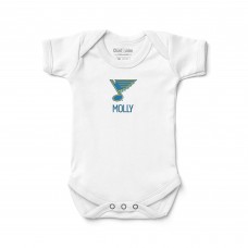 Newborn & Малышам St. Louis Blues Chad & Jake White Personalized Bodysuit