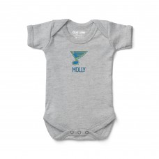 Newborn & Малышам St. Louis Blues Chad & Jake Heather Gray Personalized Bodysuit