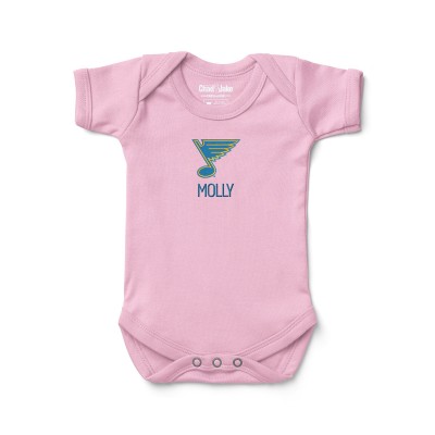 Newborn & Малышам St. Louis Blues Chad & Jake Light Pink Personalized Bodysuit