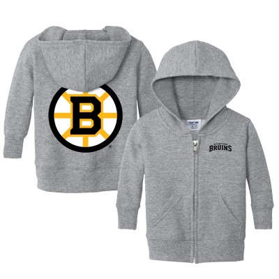 Newborn & Малышам Boston Bruins Chad & Jake Heather Gray Full-Zip Sweatshirt