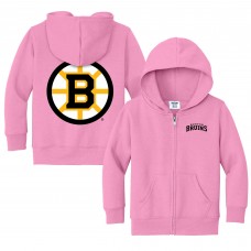 Toddler Boston Bruins Chad & Jake Pink Full-Zip Sweatshirt
