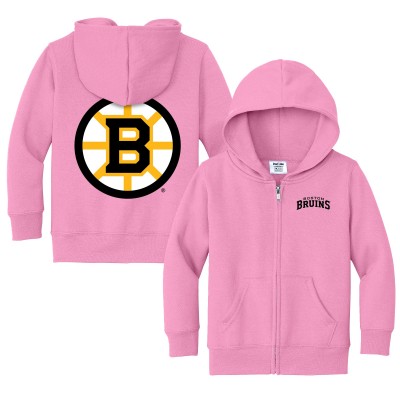Toddler Boston Bruins Chad & Jake Pink Full-Zip Sweatshirt