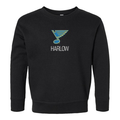 Toddler St. Louis Blues Chad & Jake Black Personalized Pullover Sweatshirt