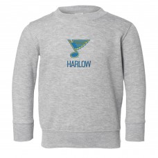 Toddler St. Louis Blues Chad & Jake Heather Gray Personalized Pullover Sweatshirt