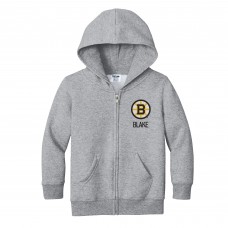 Toddler Boston Bruins Chad & Jake Heather Gray Personalized Full-Zip Sweatshirt