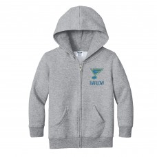 Toddler St. Louis Blues Chad & Jake Heather Gray Personalized Full-Zip Sweatshirt