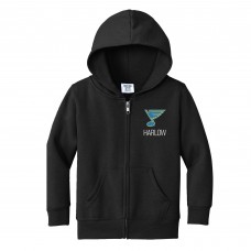 Toddler St. Louis Blues Chad & Jake Black Personalized Full-Zip Sweatshirt