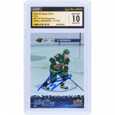 Kirill Kaprizov Minnesota Wild Autographed 2023-24 Upper Deck Series 2 PCs #PC-16 CGC Fanatics Witnessed Authenticated 10/10 Card